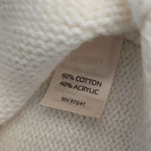 J. Jill Women's Small Cream Button Front Pocket Work Casual Cotton Cardigan - Picture 11 of 14